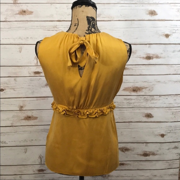 Tory Burch Golden Yellow Silk Top - Picture 3 of 6